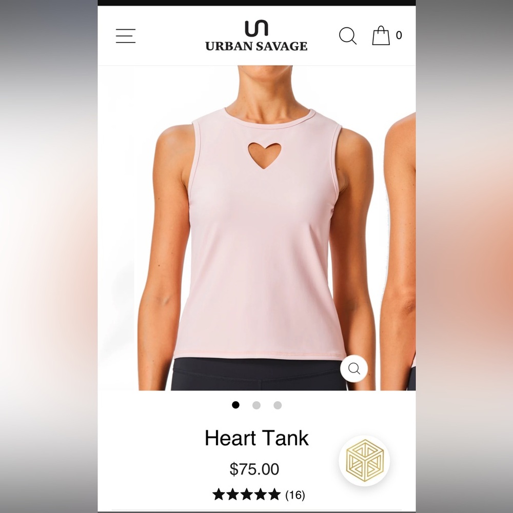 NWT urban savage heart tank size m